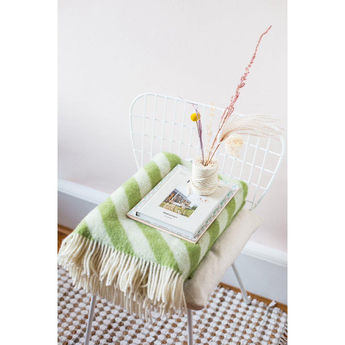 Wool Green Zachte lichtgewicht pure Noorse wollen deken