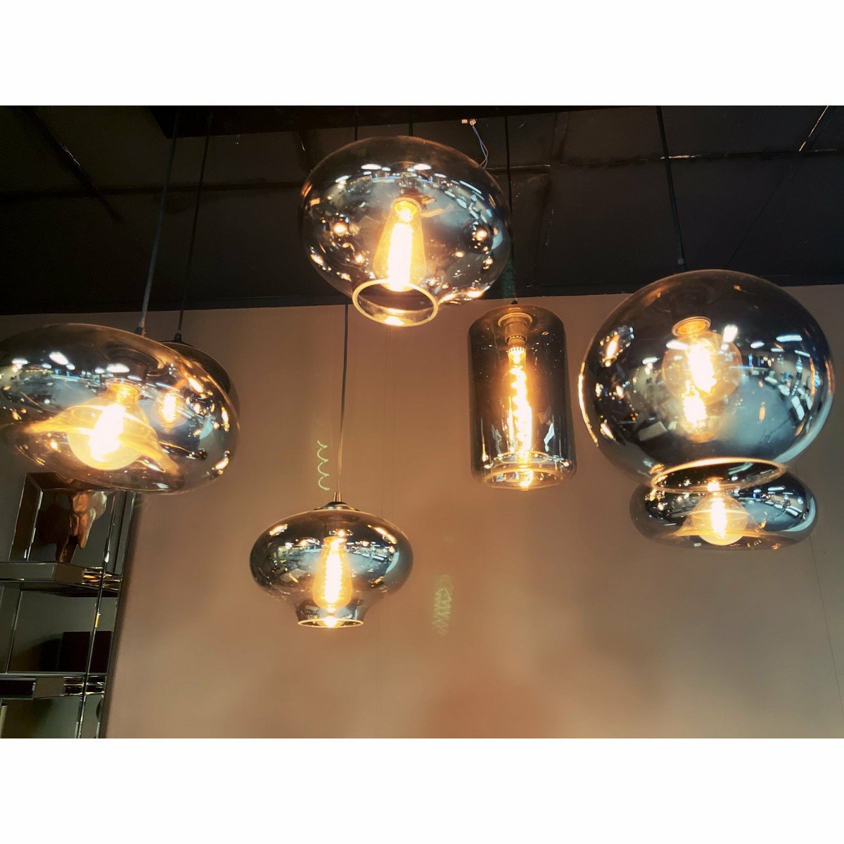 Hanglamp Ava Smoke Glas 7-Licht