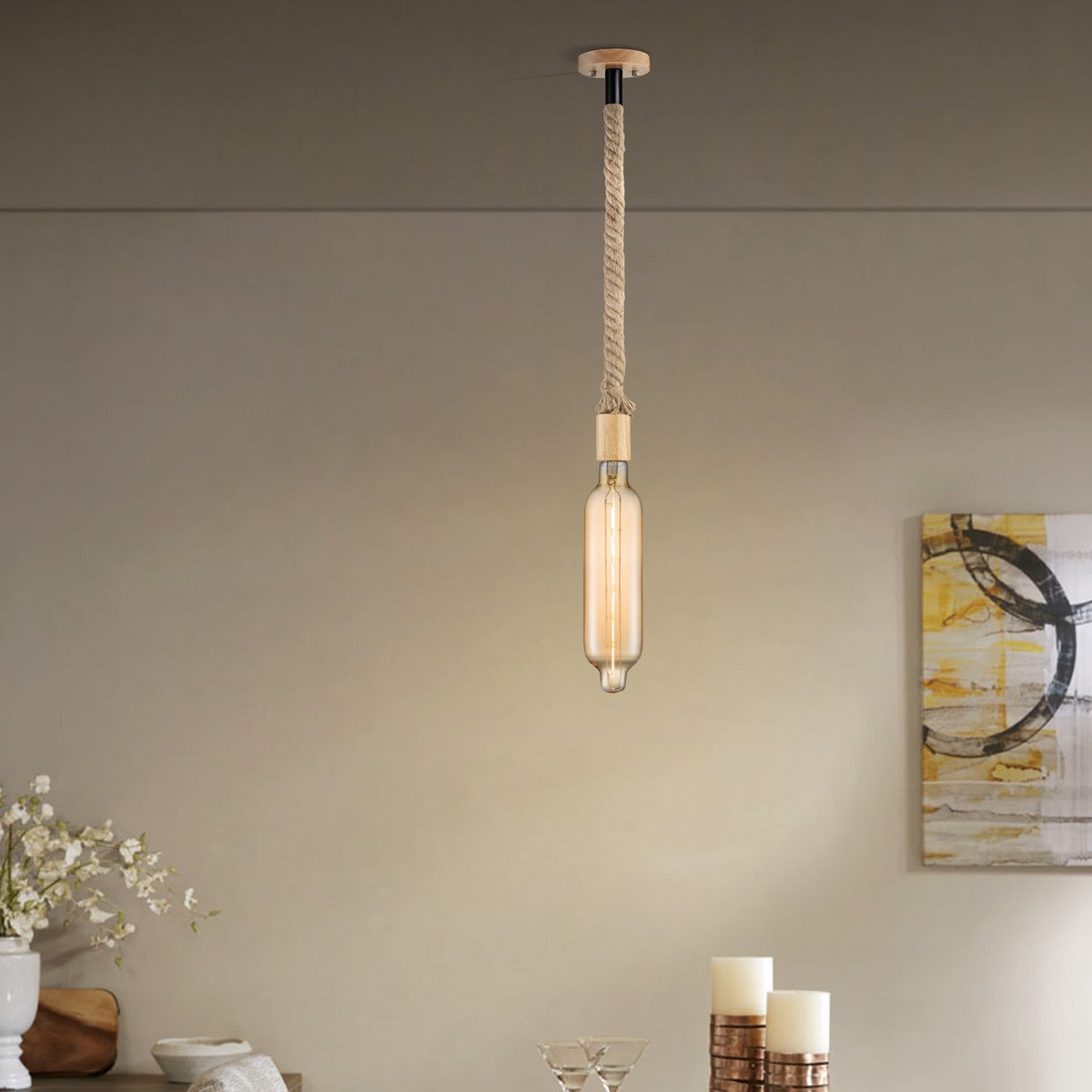 Hanglamp Leonardo Tube - G125 - dimbaar - E27