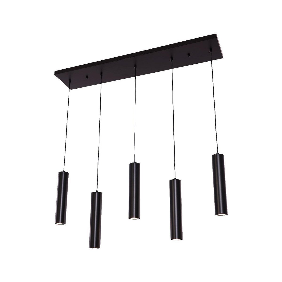 Hanglamp Eettafel incl. 5 lampen | Zwart