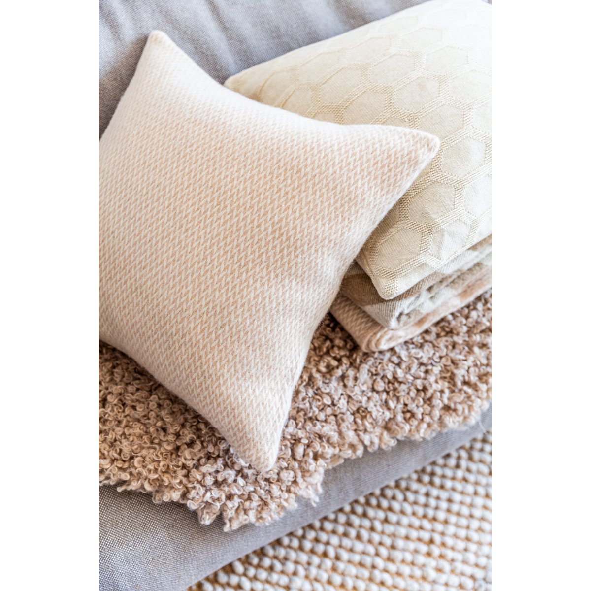 Fanny Wool Kussen Crème