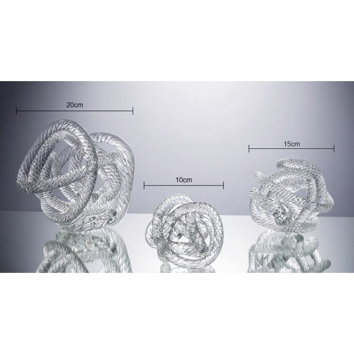 Geknoopt glassculptuur