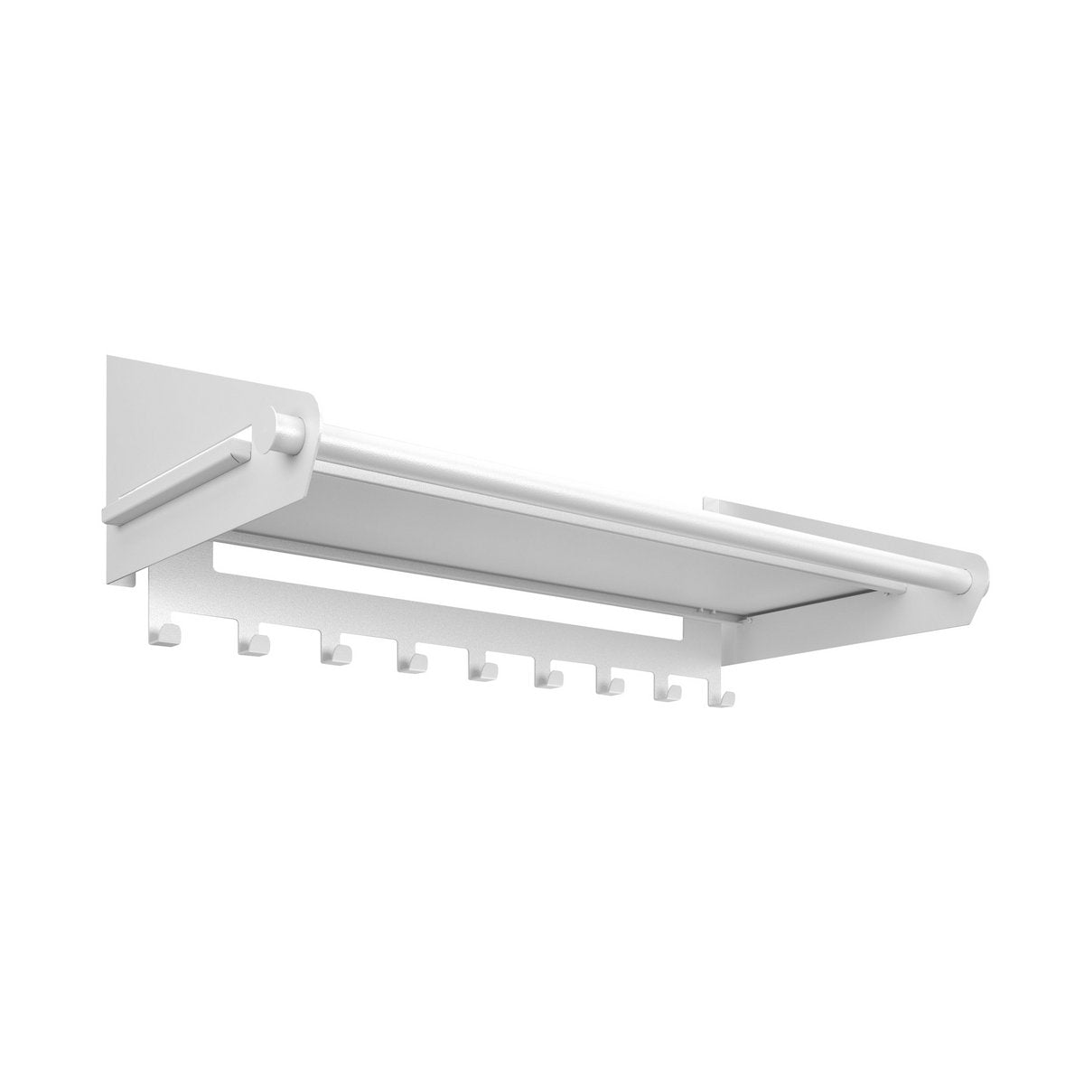 Wandkapstok Switch - 9 haken - Wit