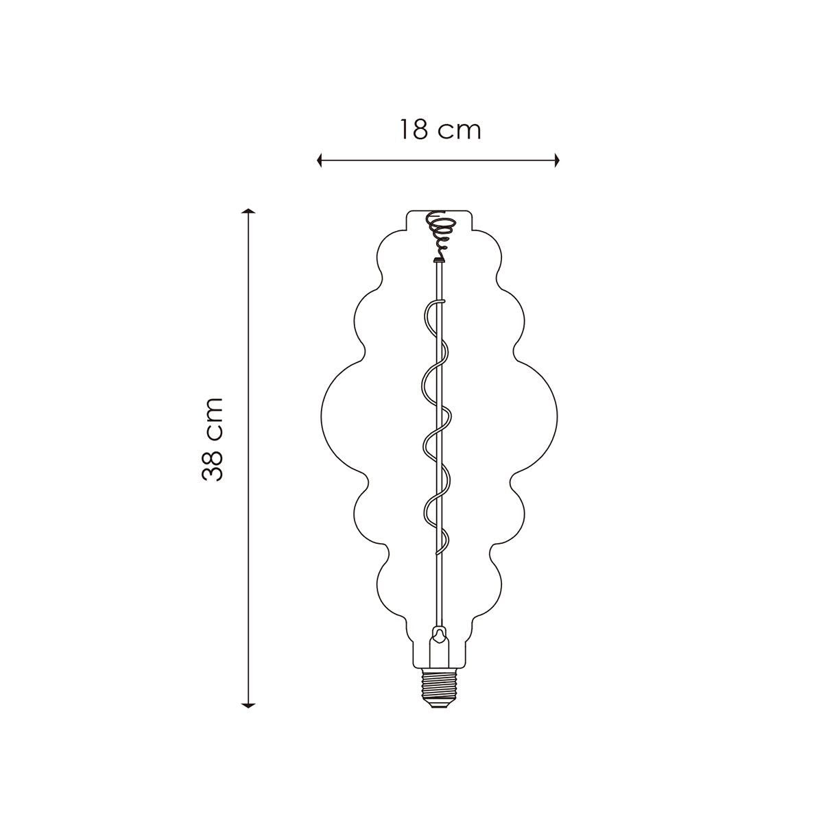 Dimbare Led Cloud Spiraal E27 4W 280lm 3000k
