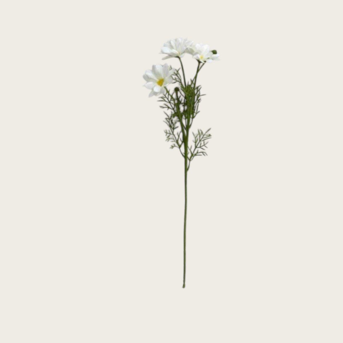 3D real touch chrysanthemum white | Zijden kunstbloem |  1pcs