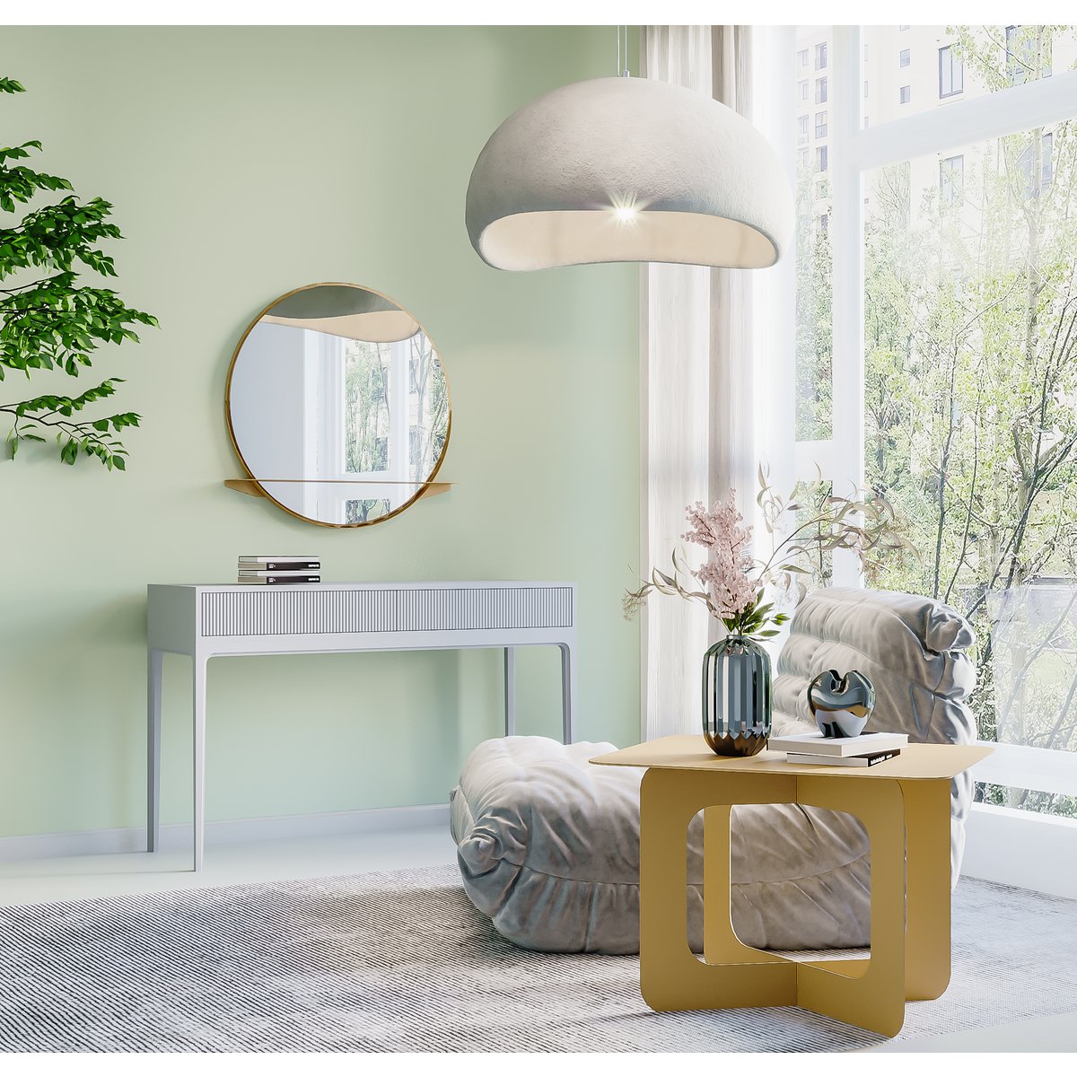 Spiegel Alien 60 cm - Goud