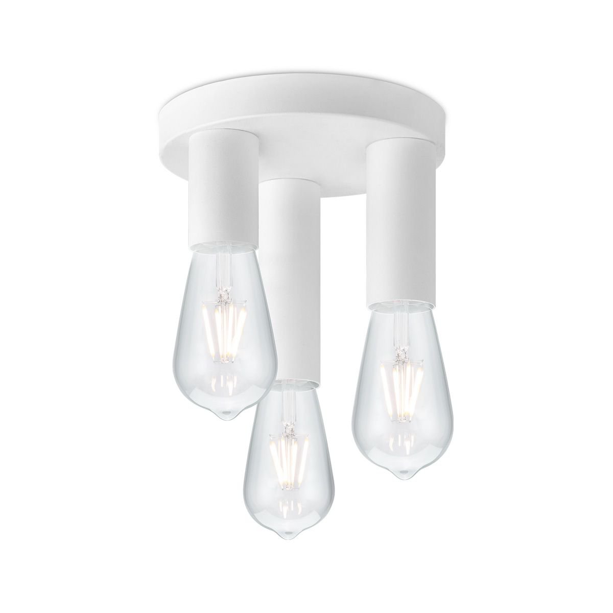 Moderne LED Plafondlamp Marna 3 lampen - Wit Rond