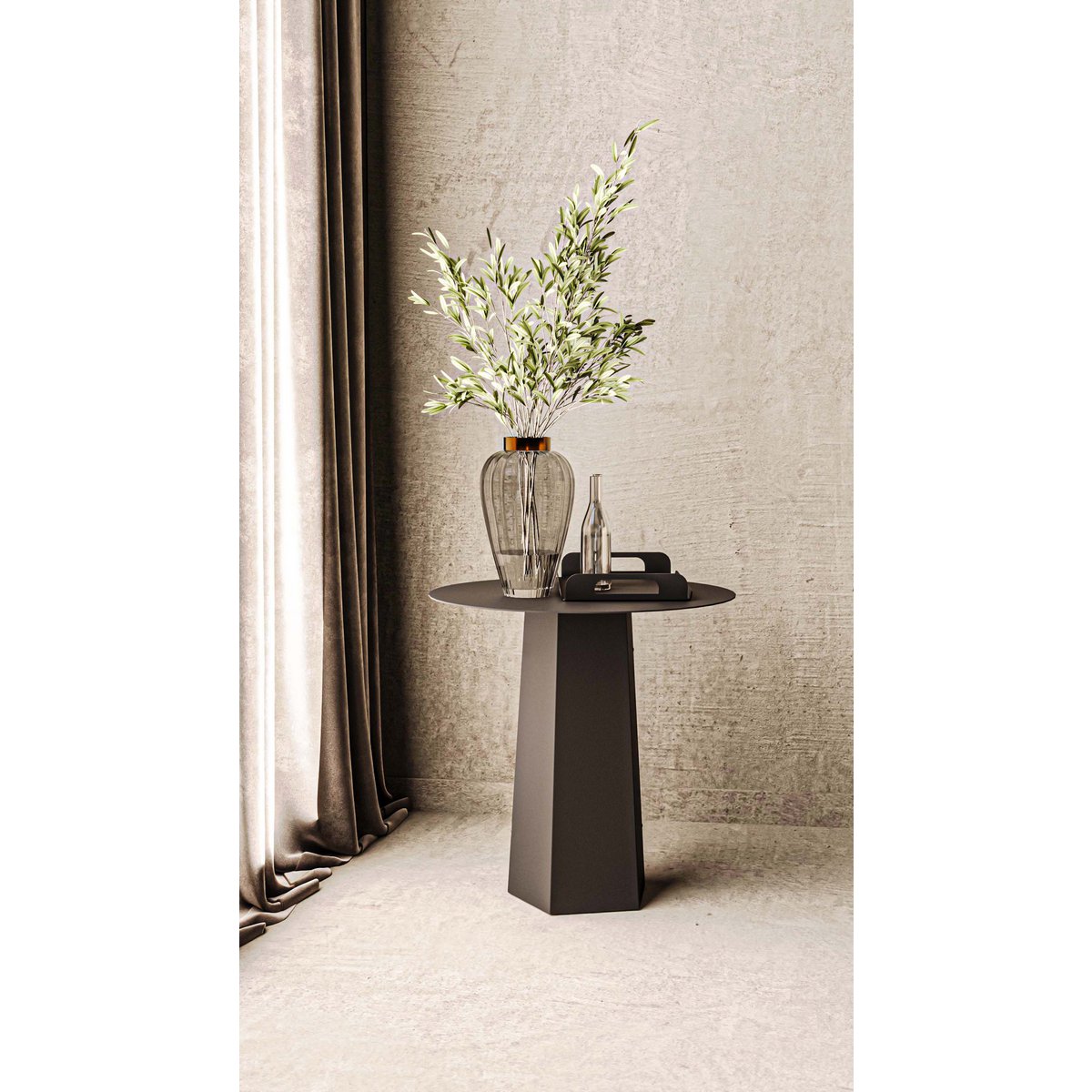 Bijzettafel Charm - Zwart