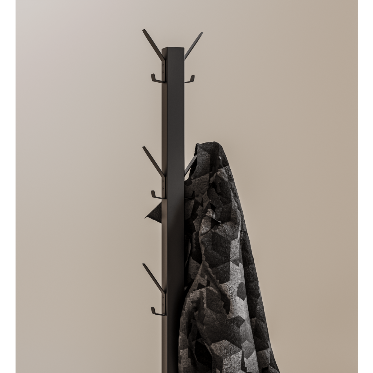 Staande kapstok Atomy - 16 haken - Zwart