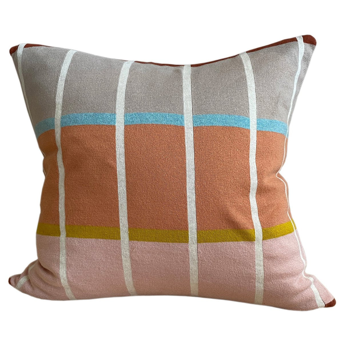 Alvin Pillow Pink, zacht jacquard gebreid katoen