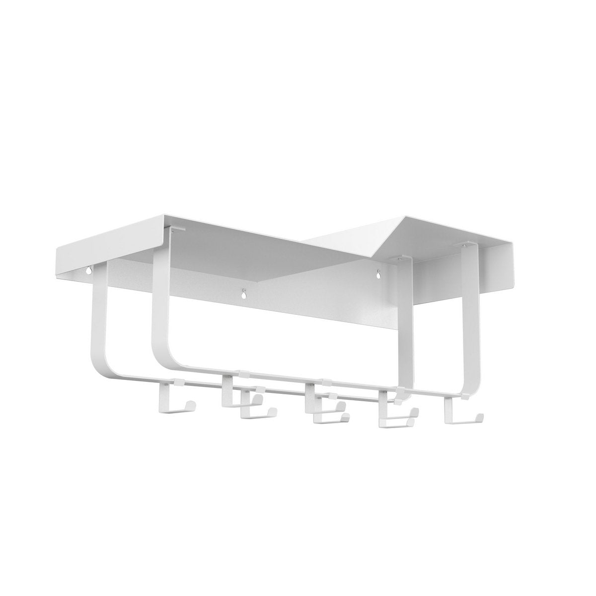 Wandkapstok Layer Wall - 8 haken - Wit