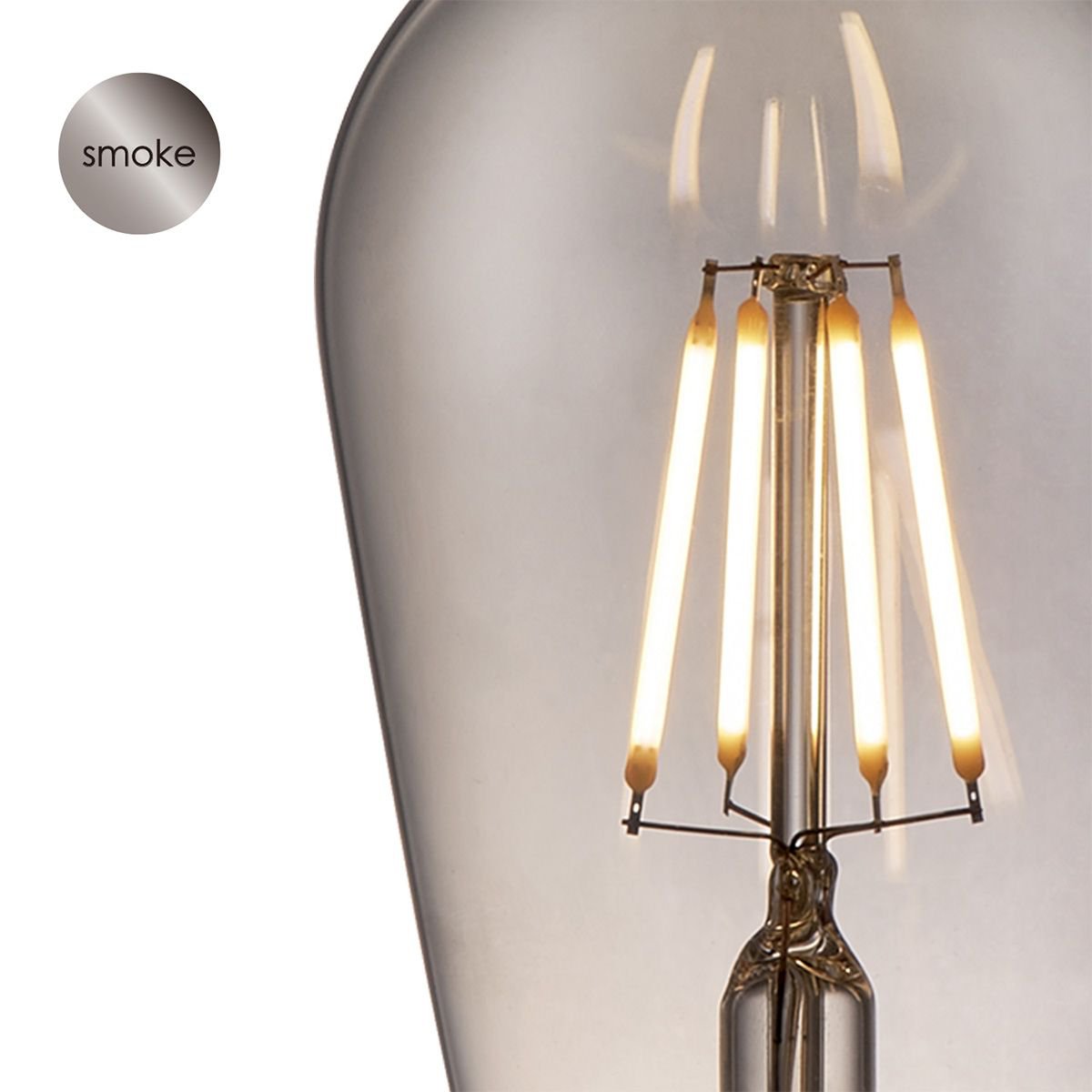 Dimbare Led Druppel E27 ST64 6W 160Lm 1800K Helder
