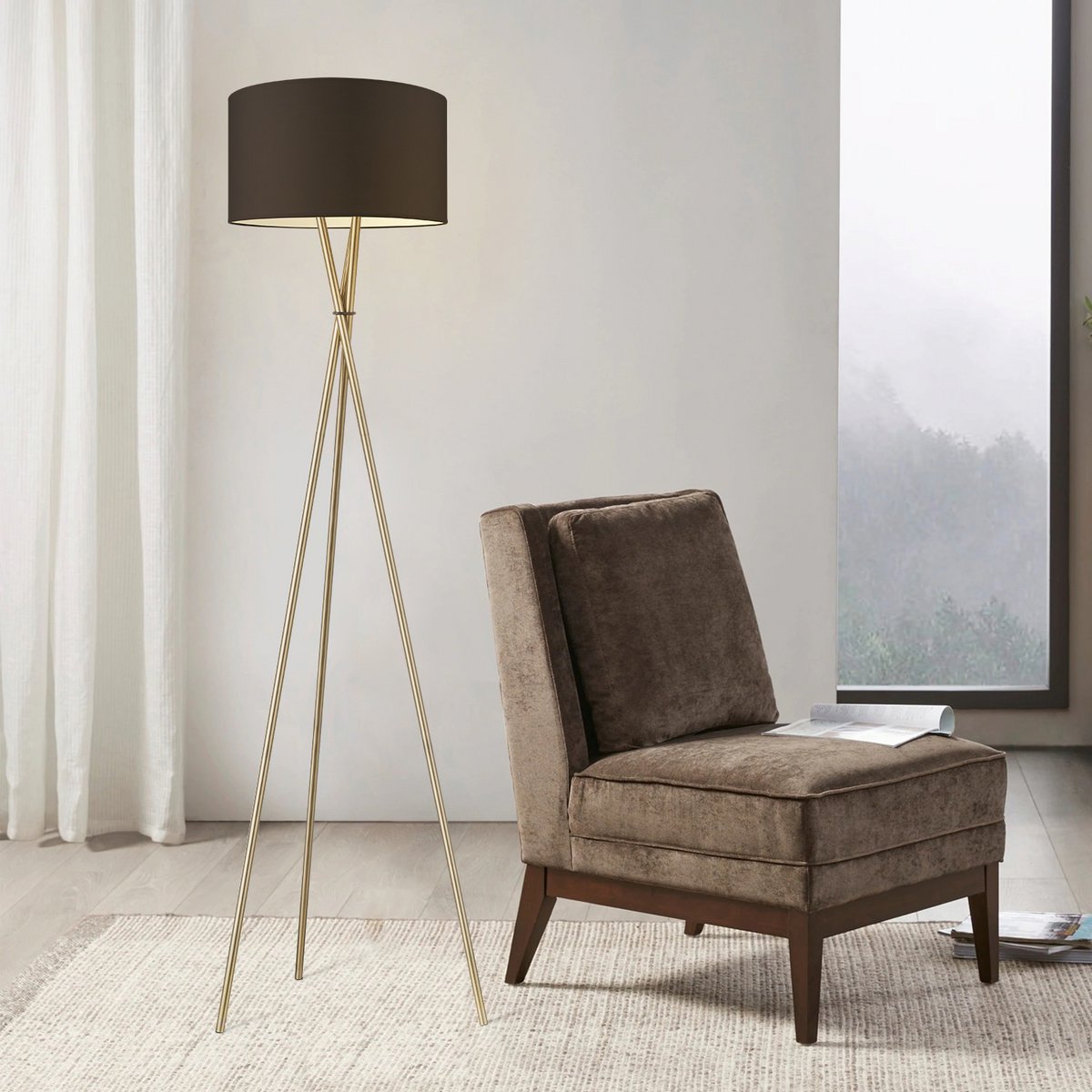 Vloerlamp Bling - Chocolade - 166cm