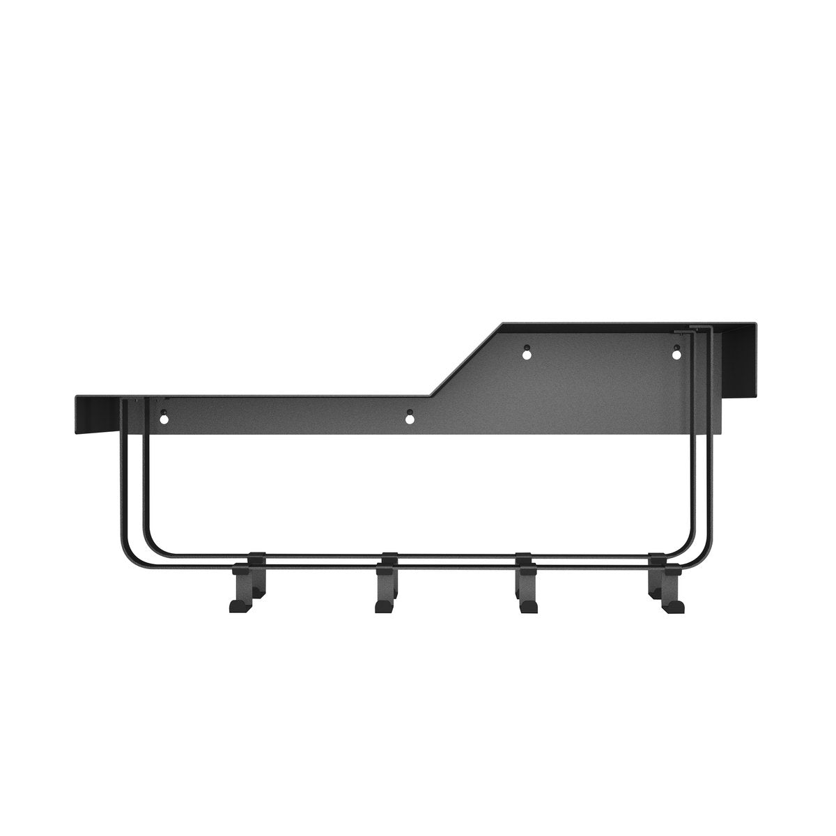 Wandkapstok Layer - 8 haken -Zwart