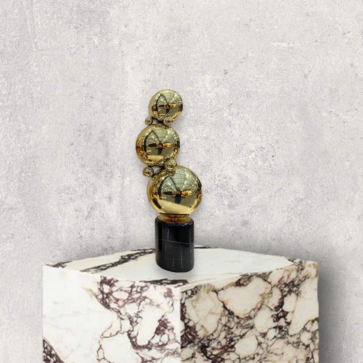 Marmer en messing - Sculptuur