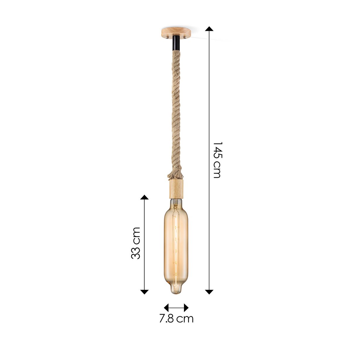 Hanglamp Leonardo Tube - G125 - dimbaar - E27