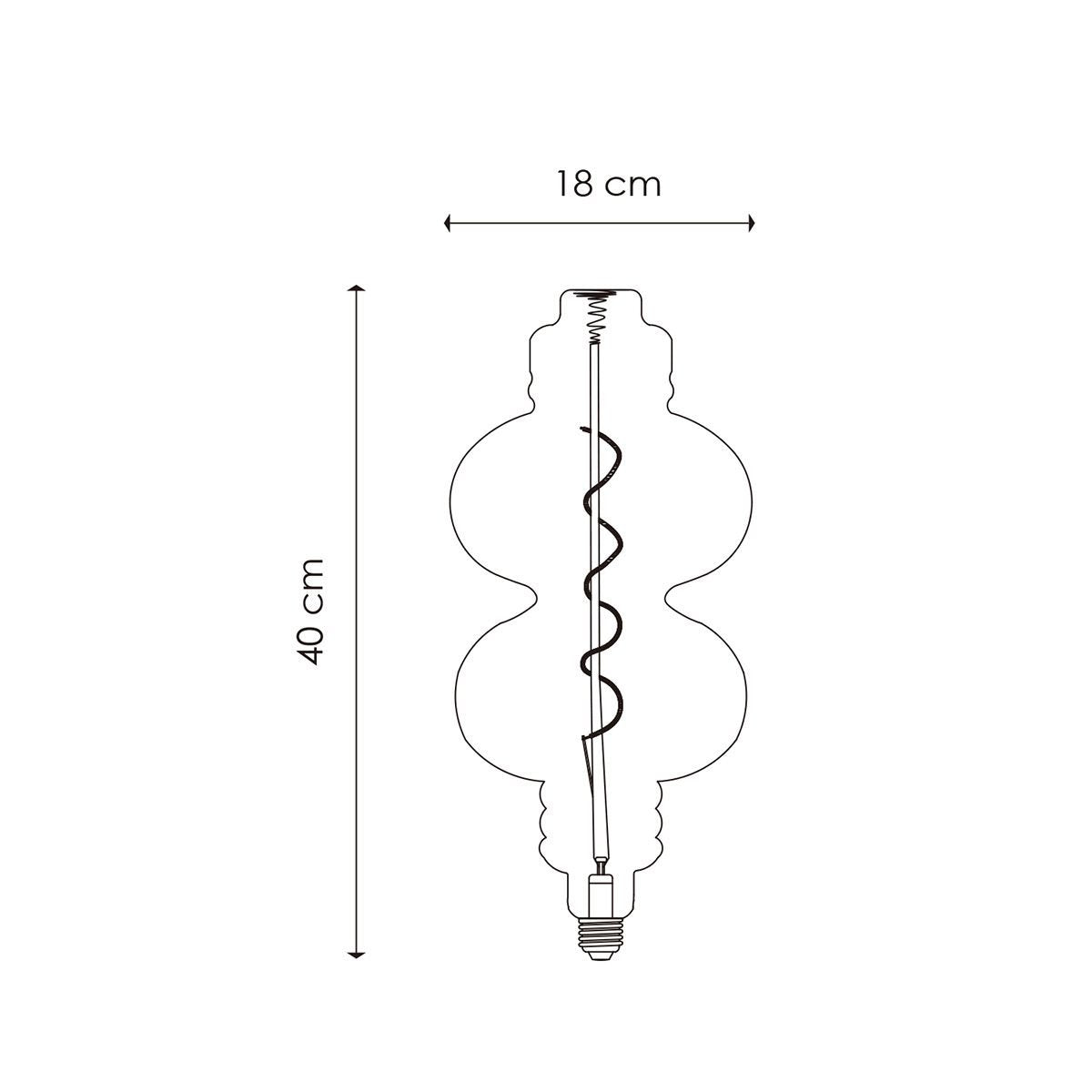 Dimbare Spiraal E27 4W 280lm 2700k Amber
