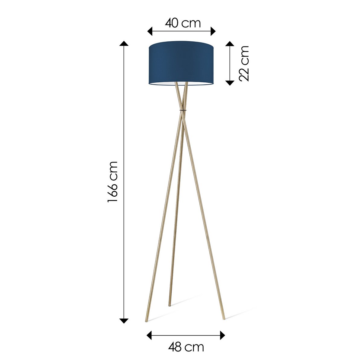Vloerlamp Bling - DonkerBlauw - 166cm