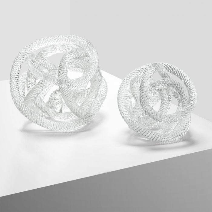 Geknoopt glassculptuur