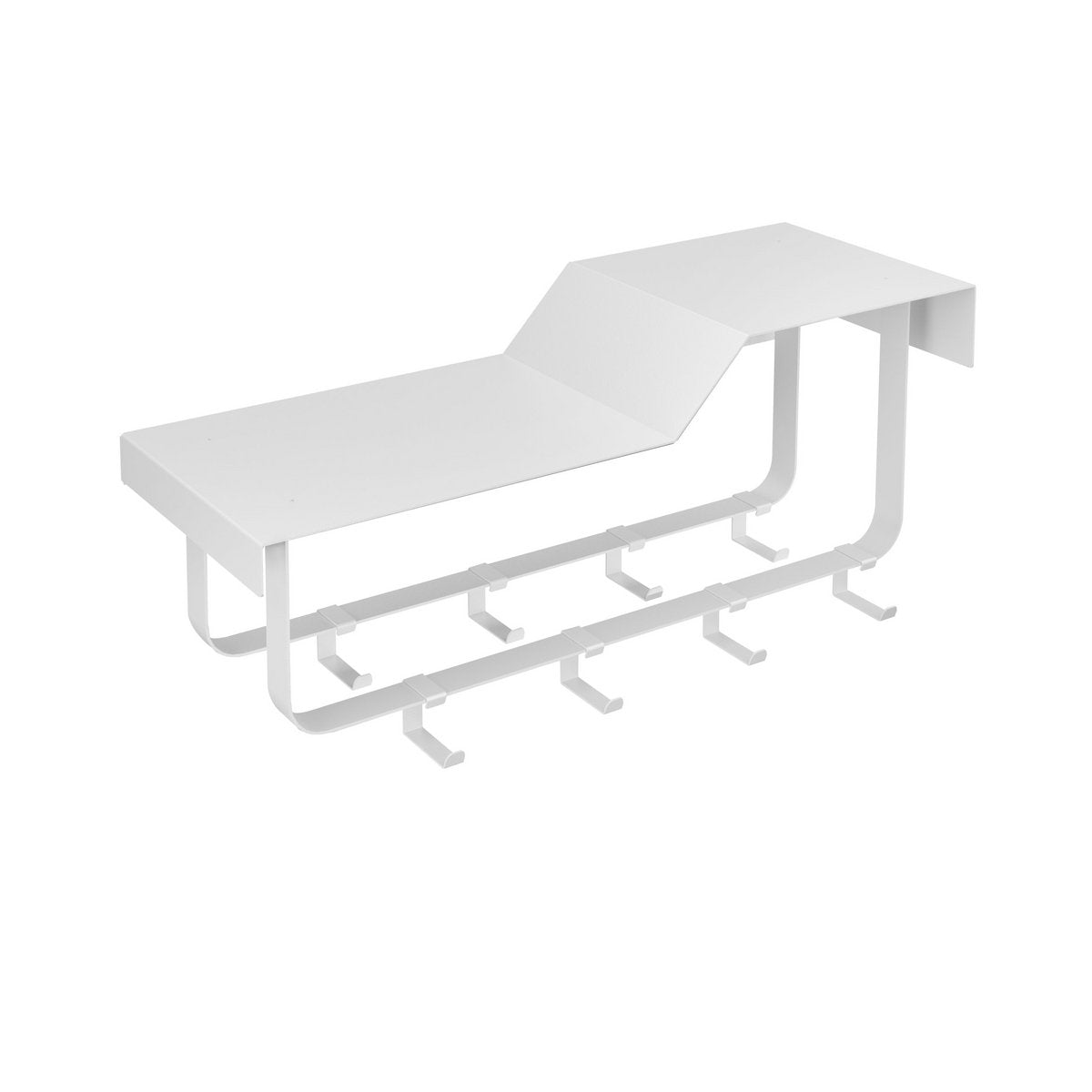 Wandkapstok Layer Wall - 8 haken - Wit