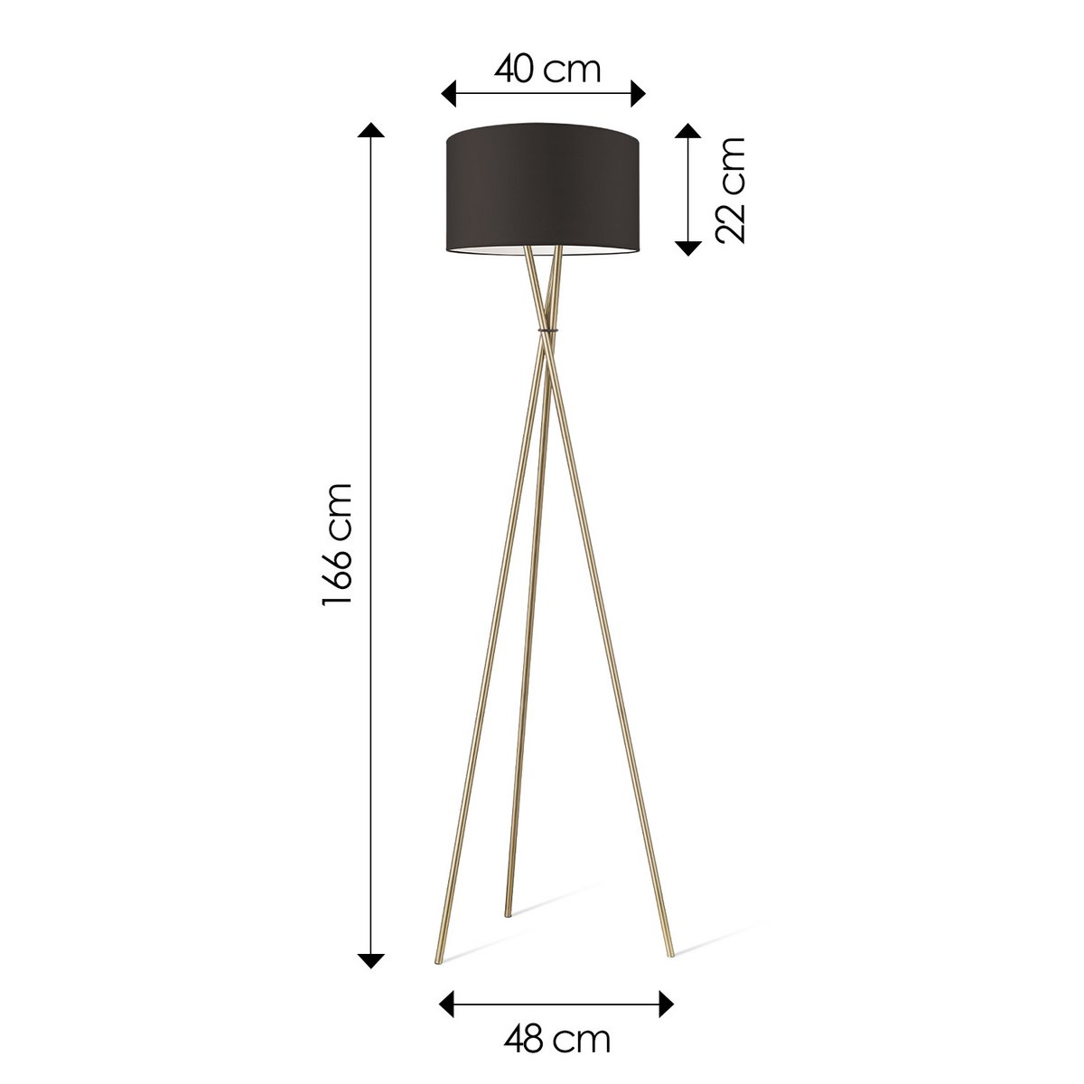 Vloerlamp Bling - Chocolade - 166cm