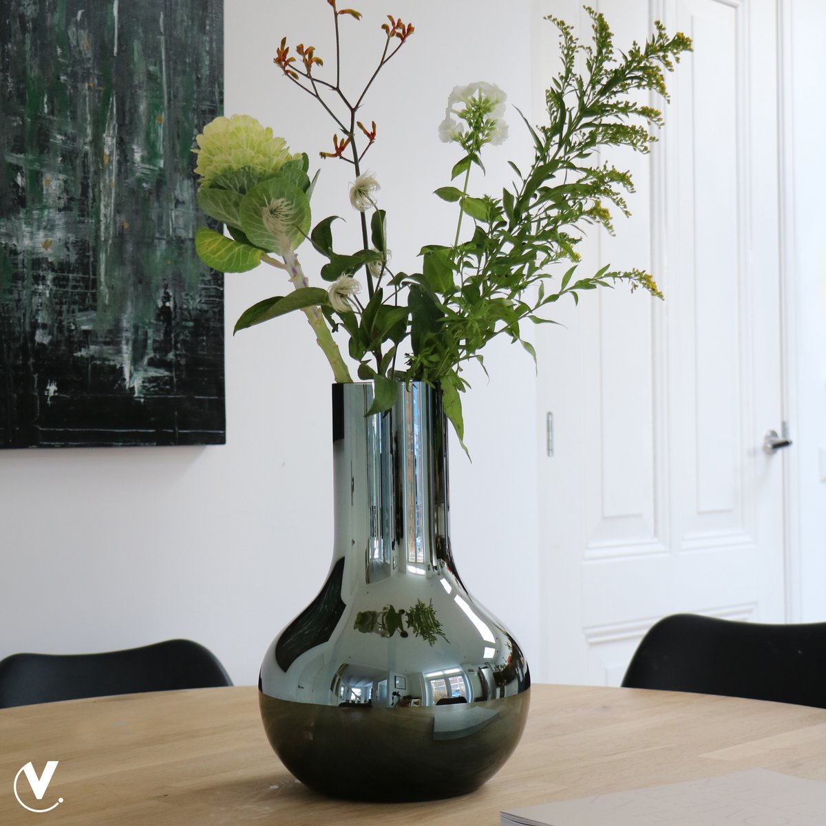 Vaas Seim S gloss grey | Ø25,5 x H37 cm