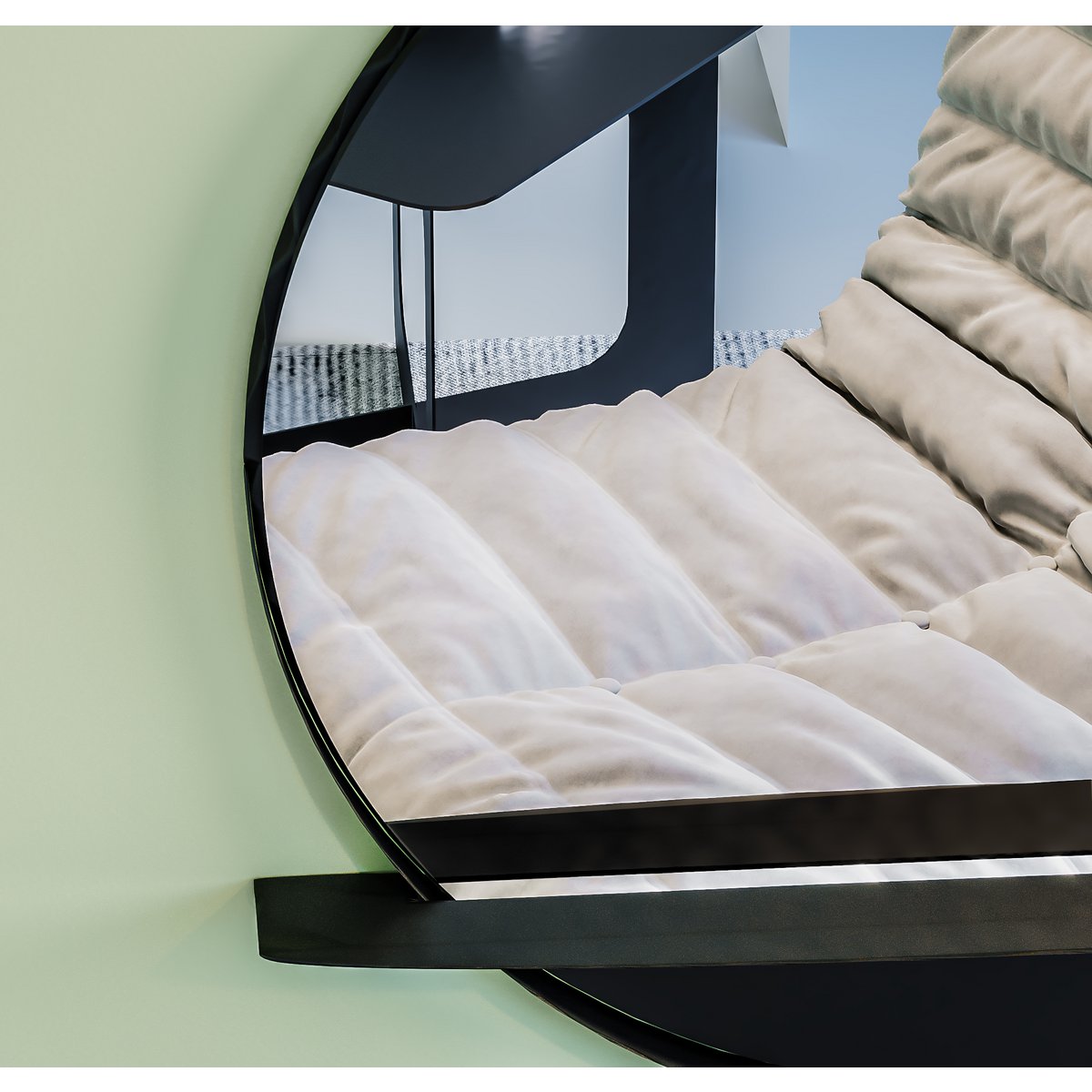 Spiegel Alien 80 cm - Zwart