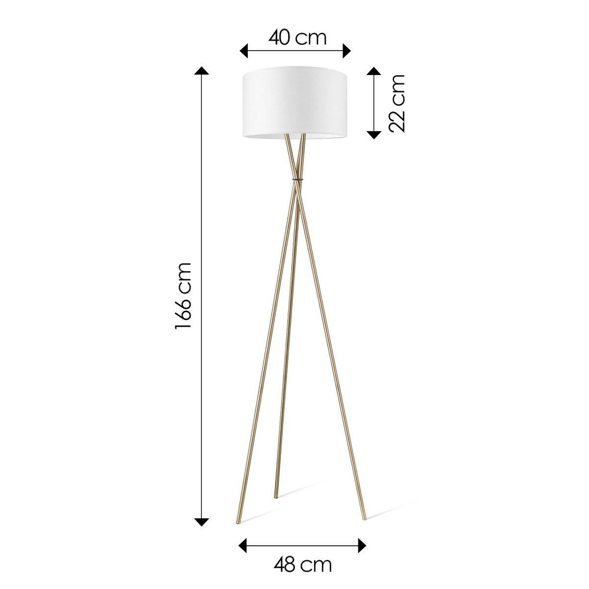 Vloerlamp Bling - Wit - 166cm
